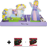 Melissa & Doug Lila & Lucky: Magnetic Dress-Up Set & 1 Scratch Art Mini-Pad Bundle (09281)