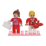 Bundle of 2 |Brictek Mini-Figurines (2 pcs School Teacher & 3 pcs Construction Sets)