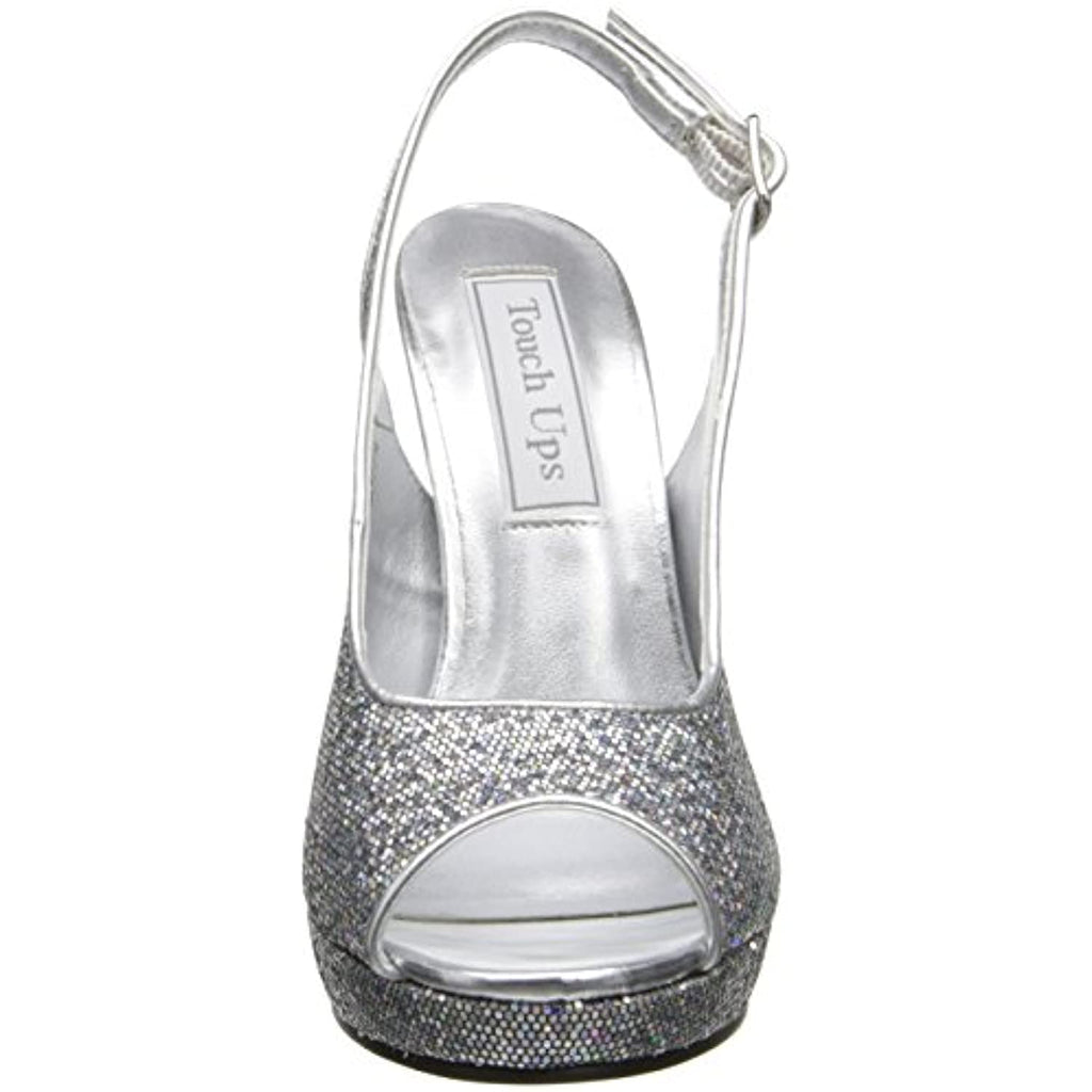 Touch Ups Women's Cupid Platform Pump,Silver,5 M US
