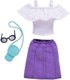 Barbie Fashions Complete Look Ruffle Top & Purple Skirt Set