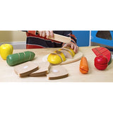 Melissa and Doug Wooden Playsets Bundle - Cutting Food Set with Triple-Layer Party Cake Set - Ages 3 and Up - Imaginative Fun