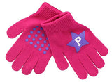 Peppa Pig Super Star Girls Beanie Knit Pom Pom Hat Glove Set, Pink