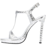 Touch Ups Women's Darcy Platform Sandal,Silver Glitter,10 M US