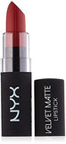 NYX Professional Makeup Velvet Matte Lipstick, Charmed, 0.14 Ounce