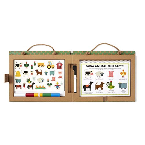Melissa & Doug Natural Play: Play, Draw, Create Reusable Drawing & Magnet Kit  Farm (38 Magnets, 5 Dry-Erase Markers)