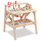 Melissa & Doug Bundle Includes 2 Items Solid Wood Project Workbench Play Building Set Take-Along Tool Kit Wooden Construction Toy (24 pcs)