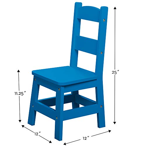Melissa & Doug Kids Furniture Wooden Table & 4 Chairs - Primary (Natural Table, Yellow, Blue, Red, Green Chairs)