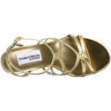 Dyeables Women's Runway Sandal,Gold Metallic Polyurethane,4.5 M
