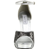 Touch Ups Women's Debbie Ankle-Strap Sandal,Silver Sequins,10.5 M US
