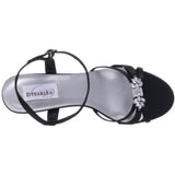 Dyeables Women's Peach Leather Sandal,Black Satin,7 B US