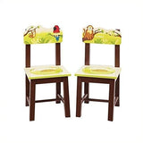 Guidecraft Wood Hand-painted Jungle Party Extra Chairs (Set of 2) G86903