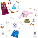 Barbie Storytelling Fashion Pack of Doll Clothes Inspired by Puma: Hoodie, Shorts and 6 Accessories Dolls, Gift for 3 to 8 Year Olds