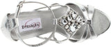 Dyeables Women's Heidi Manmade Slingback Sandal,Silver Metallic,8 B US