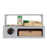 Melissa & Doug Top and Bake Wooden Pizza Counter Play Food Set (Pretend Play, Helps Support Cognitive Development, 34 Pieces, 7.75" H x 9.25" W x 13.25" L)