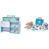 Melissa & Doug Animal Care Veterinarian & Groomer Wooden Activity Center (Best for 3, 4, 5 Year Olds and Up) & Examine & Treat Pet Vet Play Set (Kids Toy Best for 3, 4, 5 Year Olds and Up)