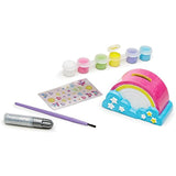 Melissa & Doug Rainbow Bank Decorate-Your-Own Kit & 1 Scratch Art Mini-Pad Bundle