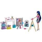 Barbie Color Reveal Surprise Party Set with 50+ Surprises: 1 Doll, 1 Chelsea Doll, 2 Pets, 6 Color-Change Activations, Accessories & More, Dance Party-Themed Set, Gift for Kids 3 Years Old & Up