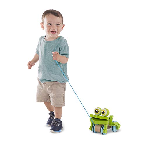Melissa & Doug Frolicking Frog Pull Toy,Multicolor
