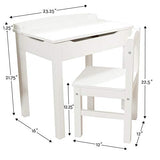Melissa & Doug Childs Lift-Top Desk & Chair (Kids Furniture, Gray, 2 Pieces)