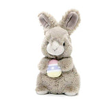 GUND Easter Lil Whispers Standing Bunny Rabbit with Egg Plush Stuffed Animal 7.5", Grey