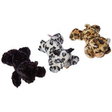 Aurora Bundle of 3 Stuffed Beanbag Animals:Snow Leopard, Streak Cheetah and Onyx Black Panther 8" Mini Flopsie Plush Beanbag