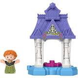 Fisher-Price Little People – Disney Frozen Anna in Arendelle Portable playset with Figure for Toddlers and Preschool Kids Ages 1 ½ to 5 Years