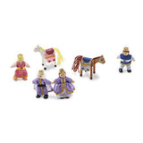 Melissa & Doug Royal Family Wooden Doll Set,Multi,4 inches