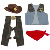 Melissa & Doug Cowboy:Costume Set & 1 Scratch Art Mini-Pad Bundle (04273)