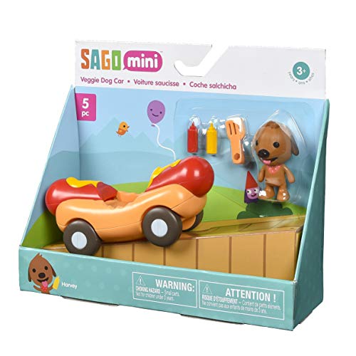 Sago Mini | Children's Set Multi-Coloured Portable Vehicle with Accessories Car Sausage Dog Multicoloured