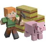 Minecraft Farm Life Adventure Pack Figures, Accessories and Papercraft Blocks, Complete Play in a Box, Toy for Kids Ages 6 Years and Older