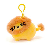 GUND Pusheen Pusheenimal Lion Plush Stuffed Animal Backpack Clip, Yellow and Orange, 5"