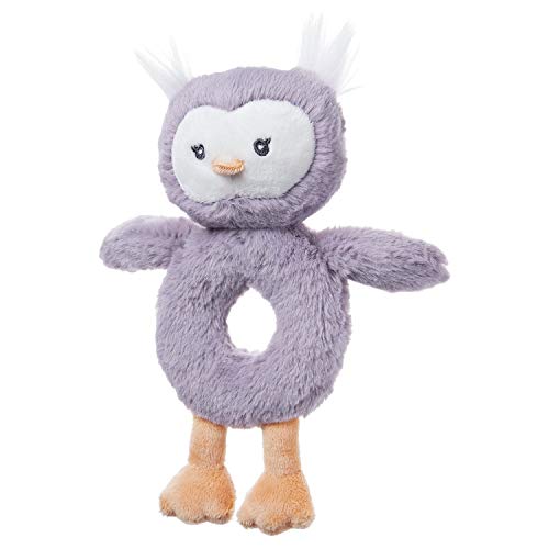 GUND Baby Baby Toothpick Quinn Owl Rattle Plush Stuffed Animal, Purple, 7.5"
