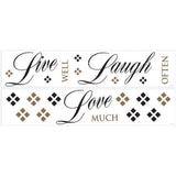 RoomMates RMK1396SCS Live Love Laugh Peel and Stick Quote Wall Decals
