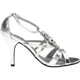 Dyeables Women's Heidi Manmade Slingback Sandal,Silver Metallic,11 B US