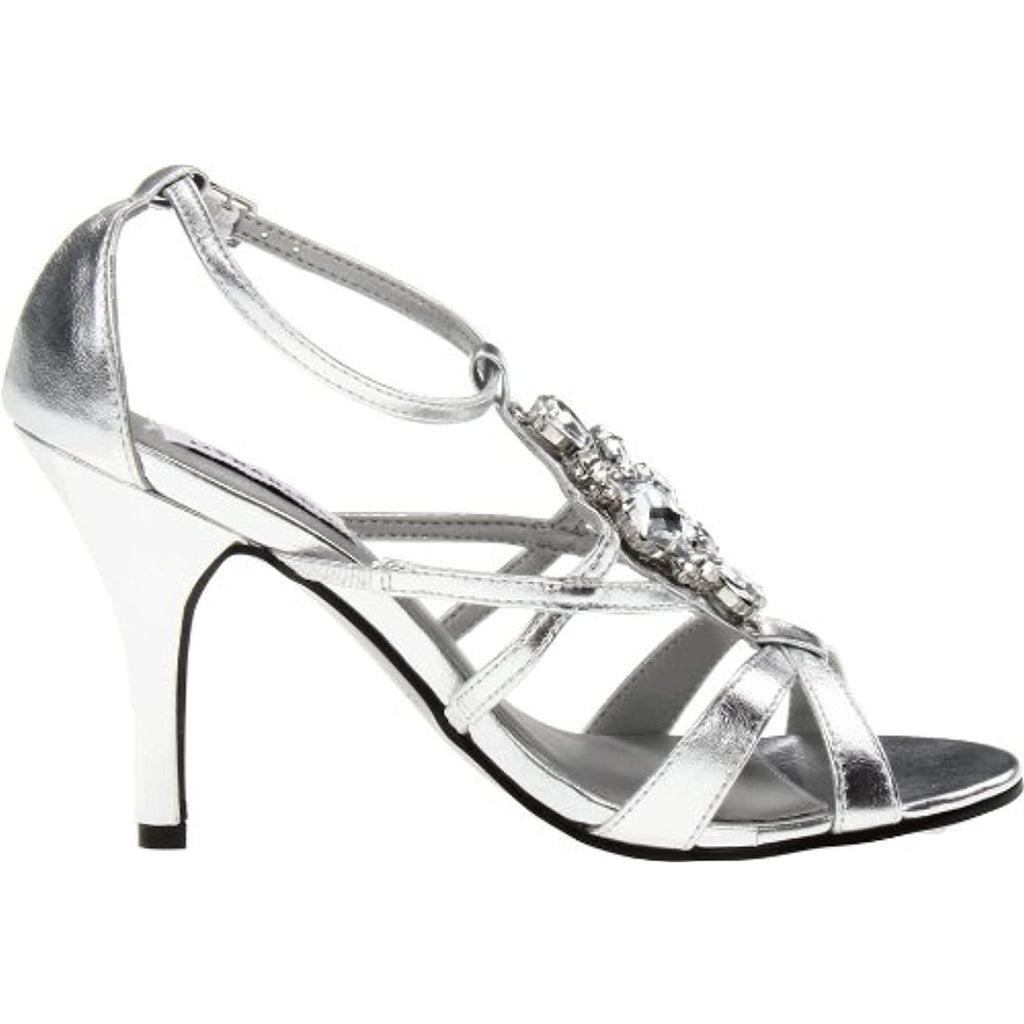 Dyeables Women's Heidi Manmade Slingback Sandal,Silver Metallic,8.5 B US