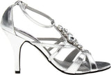 Dyeables Women's Heidi Manmade Slingback Sandal,Silver Metallic,8 B US