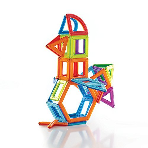 Guidecraft PowerClix Frames Magnetic Building Toys Set - 48 Piece, Stem Skills Development Toy