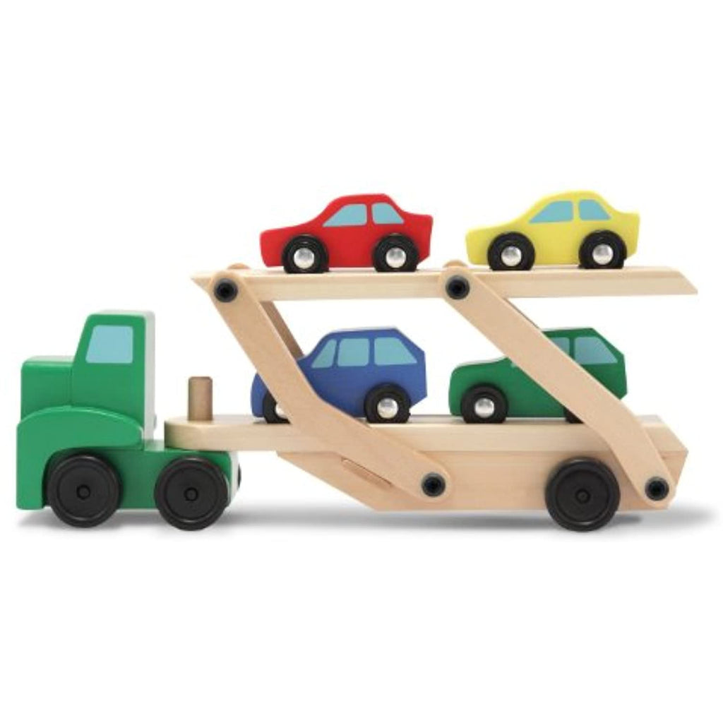 Melissa & Doug Wooden Car Carrier & 1 Scratch Art Mini-Pad Bundle (04096)