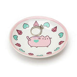 Pusheen by Our Name is Mud Pusheen Pink Trinket Tray Stoneware Dish, 4 Inches