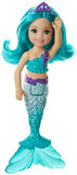 Barbie Dreamtopia Chelsea Mermaid Doll, 6.5-inch with Teal Hair and Tail, GJJ89, Multi