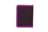 Zoofy International Pixie School Pencil Case, Black/Fuchsia