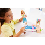 Barbie Fizzy Bath Doll & Playset, Blonde, with Tub, Fizzy Powder, Puppy & More, Gift for Kids 3 to 7 Years Old