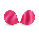 NuBra Aphrodite Satin Strapless Backless Solid Adhesive Bra w/Travel Case (B, Hot Pink)