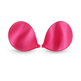 NuBra Aphrodite Satin Strapless Backless Solid Adhesive Bra w/Travel Case (A, Hot Pink)