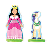 Melissa & Doug Princess & Horse Magnetic Dress-Up Wooden Dolls Pretend Play Set (35 pcs)