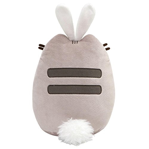 GUND Pusheen with Bunny Ears & Egg Easter Snackable Stuffed Plush Cat, Gray, 10