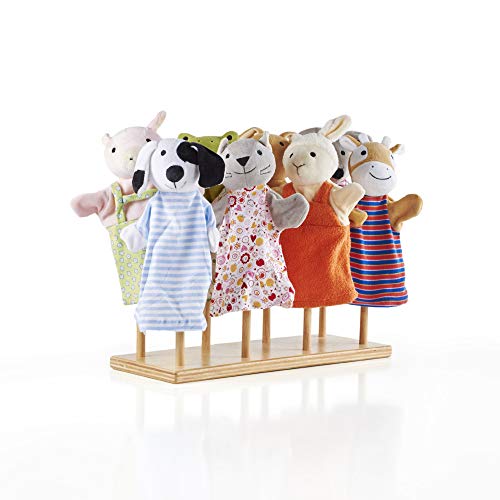 Guidecraft Wooden Puppet Stand - Store and Display Puppet Stand