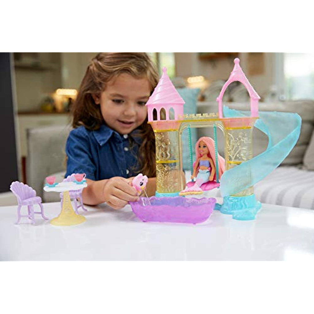 Barbie Dreamtopia Chelsea Mermaid Doll, Merbear Figure and Playground Playset