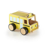 Guidecraft Plywood School Bus Play Vehicle Kids Toy