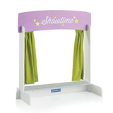 Guidecraft Showtime Tabletop Theater - Children's Dramatic Play or Puppet Stage with Marquis Signs, Curtains and Chalkboard
